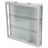 Vitrine - Showcase Wall Duo Glasvitrine mit LED-Licht und Schloss - Silber #7