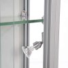 Vitrine - Showcase Wall Duo Glasvitrine mit LED-Licht und Schloss - Silber #4