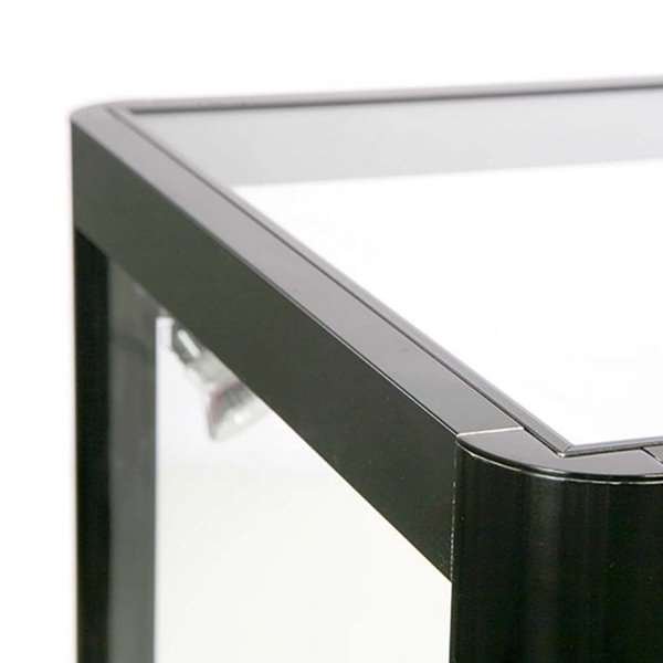 Vitrine - Showcase Desk Duo Glasvitrine mit LED-Licht und Schloss - Schwarz #5