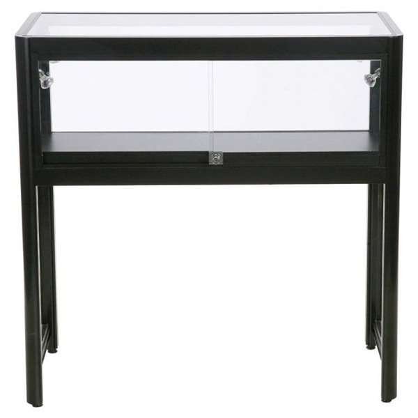 Vitrine - Showcase Desk Duo Glasvitrine mit LED-Licht und Schloss - Schwarz #3