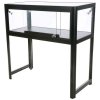 Vitrine - Showcase Desk Duo Glasvitrine mit LED-Licht und Schloss - Schwarz #2