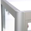 Vitrine - Showcase Desk Duo Glasvitrine mit LED-Licht und Schloss - Silber #2