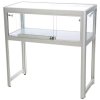 Vitrine - Showcase Desk Duo Glasvitrine mit LED-Licht und Schloss - Silber #4