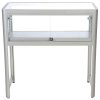 Vitrine - Showcase Desk Duo Glasvitrine mit LED-Licht und Schloss - Silber #5