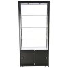 Vitrine - Showcase Tower Duo Glasvitrine mit Unterschrank, LED-Licht und Schloss - Schwarz #8