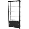 Vitrine - Showcase Tower Duo Glasvitrine mit Unterschrank, LED-Licht und Schloss - Schwarz #1