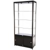 Vitrine - Showcase Tower Duo Glasvitrine mit Unterschrank, LED-Licht und Schloss - Schwarz #6