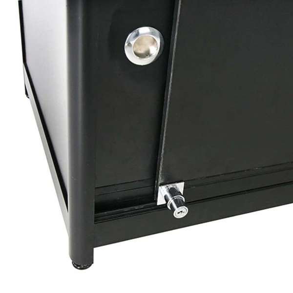 Vitrine - Showcase Tower Duo Glasvitrine mit Unterschrank, LED-Licht und Schloss - Schwarz #2