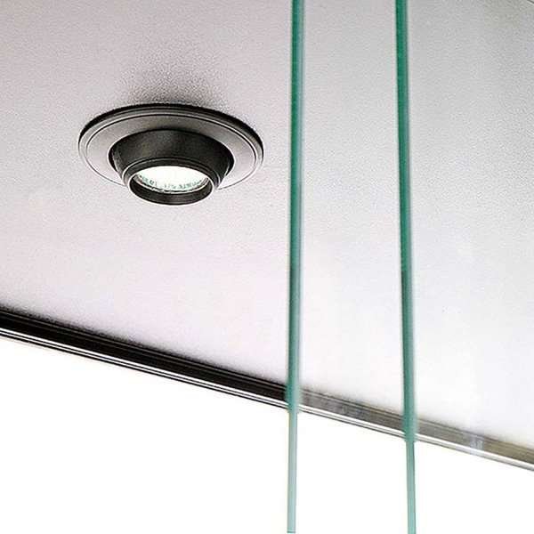 Vitrine - Showcase Tower Duo Glasvitrine mit Unterschrank, LED-Licht und Schloss - Schwarz #4