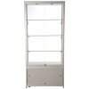 Vitrine - Showcase Tower Duo Glasvitrine mit Unterschrank, LED-Licht und Schloss - Silber #7