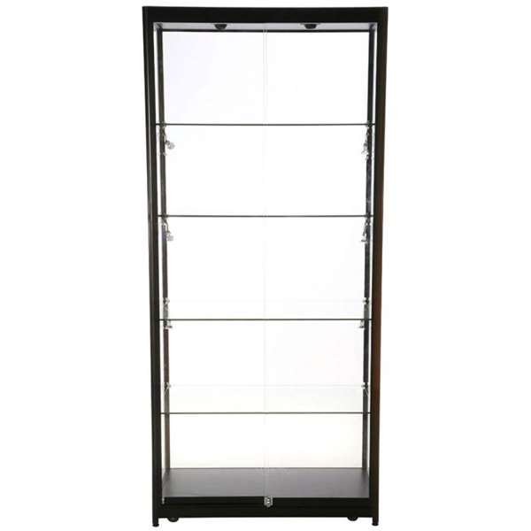 Vitrine - Showcase Tower Duo Glasvitrine mit LED-Licht und Schloss - Schwarz #5