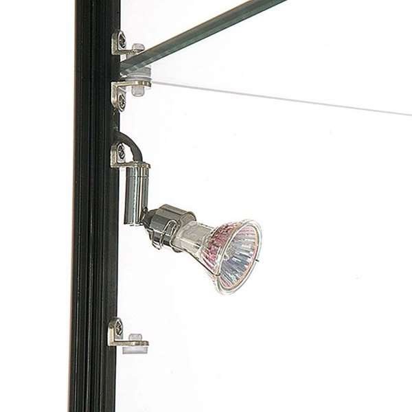 Vitrine - Showcase Tower Duo Glasvitrine mit LED-Licht und Schloss - Schwarz #2