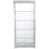 Vitrine - Showcase Tower Duo Glasvitrine mit LED-Licht und Schloss - Silber #6