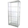 Vitrine - Showcase Tower Duo Glasvitrine mit LED-Licht und Schloss - Silber #2