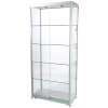 Vitrine - Showcase Tower Duo Glasvitrine mit LED-Licht und Schloss - Silber #1