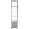 Vitrine - Showcase Tower Solo Glasvitrine mit Unterschrank - Silber #3