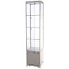 Vitrine - Showcase Tower Solo Glasvitrine mit Unterschrank - Silber #2