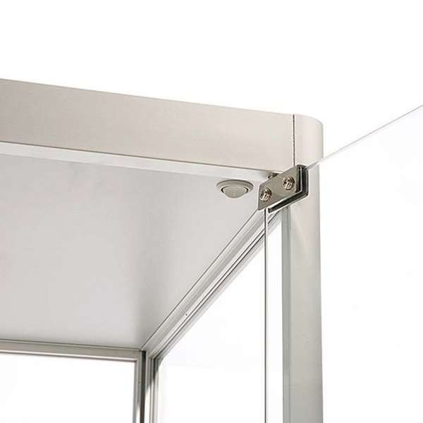 Vitrine - Showcase Tower Solo Glasvitrine mit Unterschrank - Silber #4