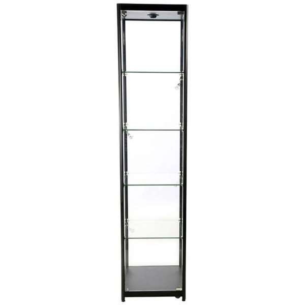 Vitrine - Showcase Tower Solo Glasvitrine mit LED-Licht und Schloss - Schwarz #10