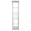 Vitrine - Showcase Tower Solo Glasvitrine mit LED-Licht und Schloss - Silber #10
