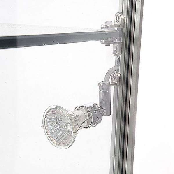 Vitrine - Showcase Tower Solo Glasvitrine mit LED-Licht und Schloss - Silber #6