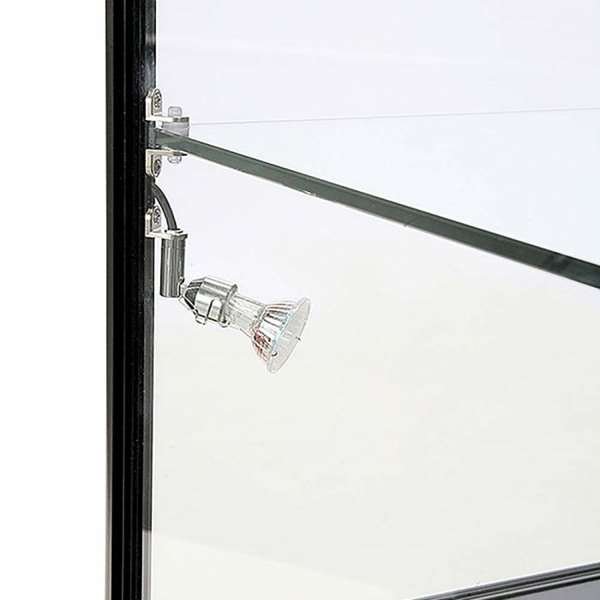 Vitrine - Showcase Counter Duo Glasvitrine mit Unterschrank, LED-Licht und Schloss - Schwarz #3