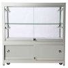 Vitrine - Showcase Counter Duo Glasvitrine mit Unterschrank, LED-Licht und Schloss - Silber #10
