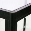 Vitrine - Showcase Counter Duo Glasvitrine mit Unterschrank, LED-Licht und Schloss - Schwarz #7