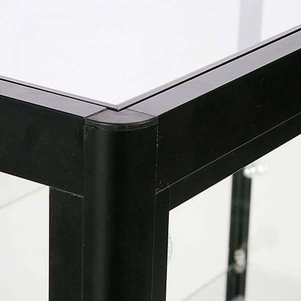 Vitrine - Showcase Counter Duo Glasvitrine mit Unterschrank, LED-Licht und Schloss - Schwarz #7