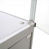 Vitrine - Showcase Counter Duo Glasvitrine mit Unterschrank, LED-Licht und Schloss - Silber #9