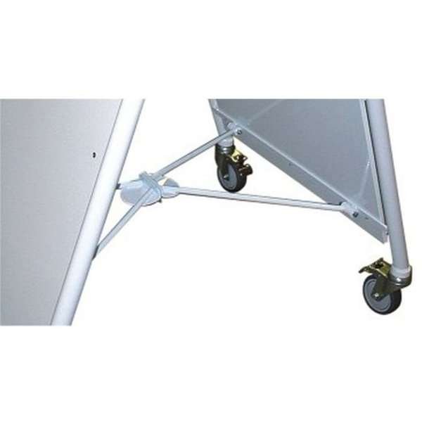New Gotik Lux Kundenstopper mit Logo schild und Rad - A1 - weiß #2