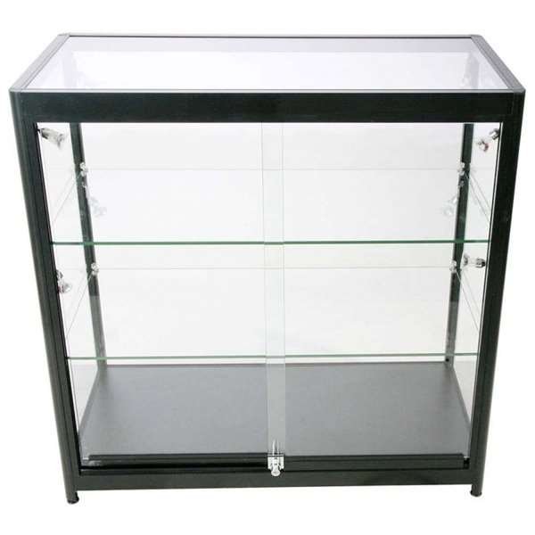 Vitrine - Showcase Counter Duo Glasvitrine mit LED-Licht und Schloss - Schwarz #9