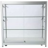Vitrine - Showcase Counter Duo Glasvitrine mit LED-Licht und Schloss - Silber #11