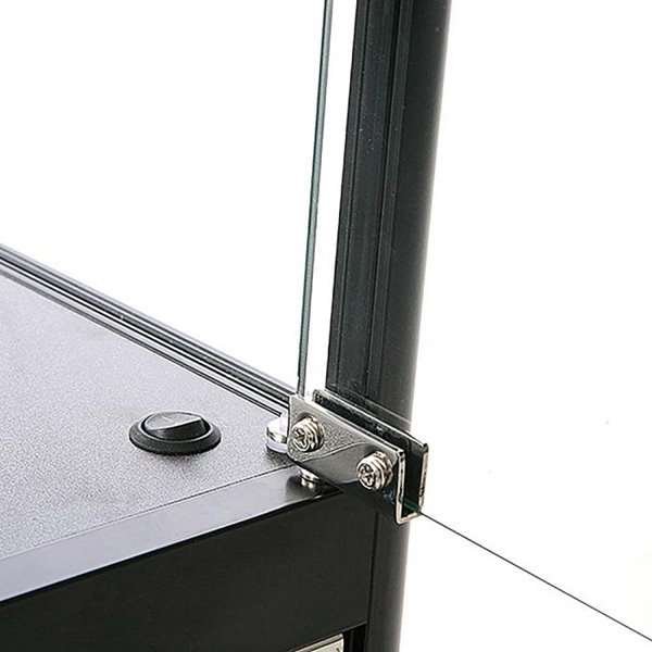 Vitrine - Showcase Counter Duo Glasvitrine mit LED-Licht und Schloss - Schwarz #3