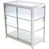 Vitrine - Showcase Counter Duo Glasvitrine mit LED-Licht und Schloss - Silber #1
