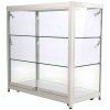 Vitrine - Showcase Counter Duo Glasvitrine mit LED-Licht und Schloss - Silber #10