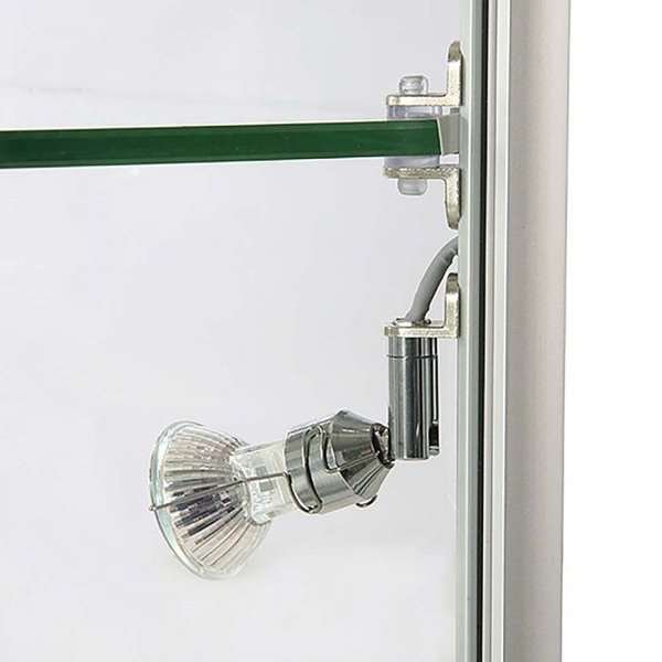 Vitrine - Showcase Counter Duo Glasvitrine mit LED-Licht und Schloss - Silber #5