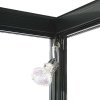 Vitrine - Showcase Counter Solo Glasvitrine mit Unterschrank, LED-Licht und Schloss - Schwarz #5