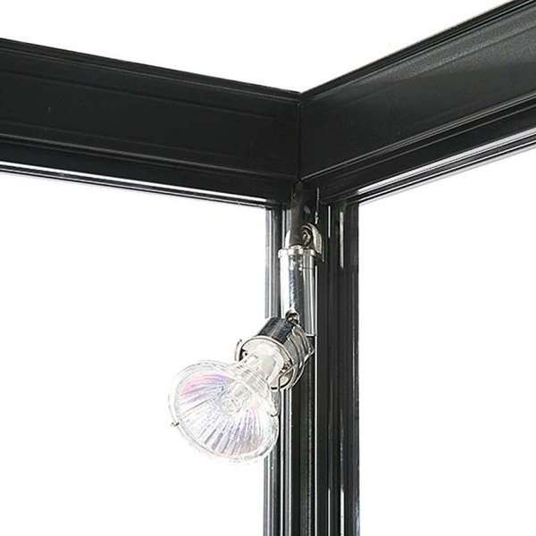 Vitrine - Showcase Counter Solo Glasvitrine mit Unterschrank, LED-Licht und Schloss - Schwarz #5
