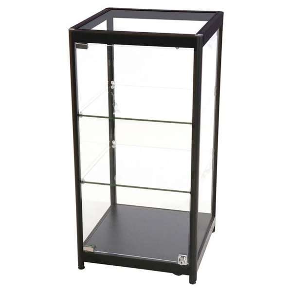 Vitrine - Showcase Counter Solo Glasvitrine mit LED-Licht und Schloss - Schwarz #1