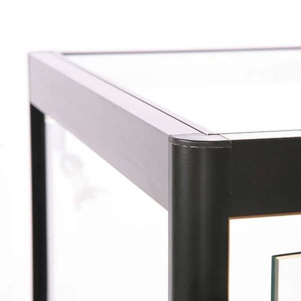 Vitrine - Showcase Counter Solo Glasvitrine mit LED-Licht und Schloss - Schwarz #7