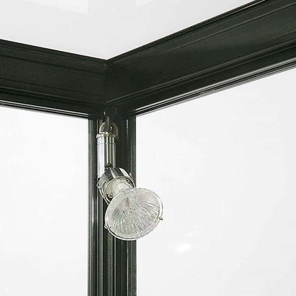 Vitrine - Showcase Counter Solo Glasvitrine mit LED-Licht und Schloss - Schwarz #6
