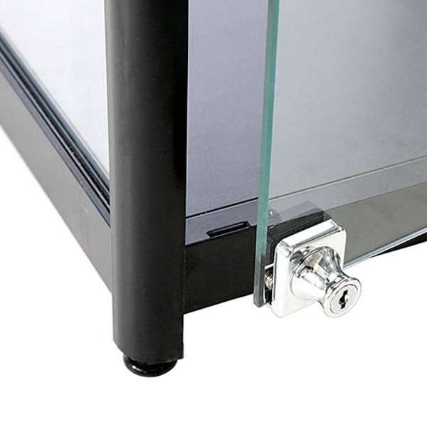 Vitrine - Showcase Counter Solo Glasvitrine mit LED-Licht und Schloss - Schwarz #3