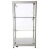 Vitrine - Showcase Counter Solo Glasvitrine mit LED-Licht und Schloss - Silber #9