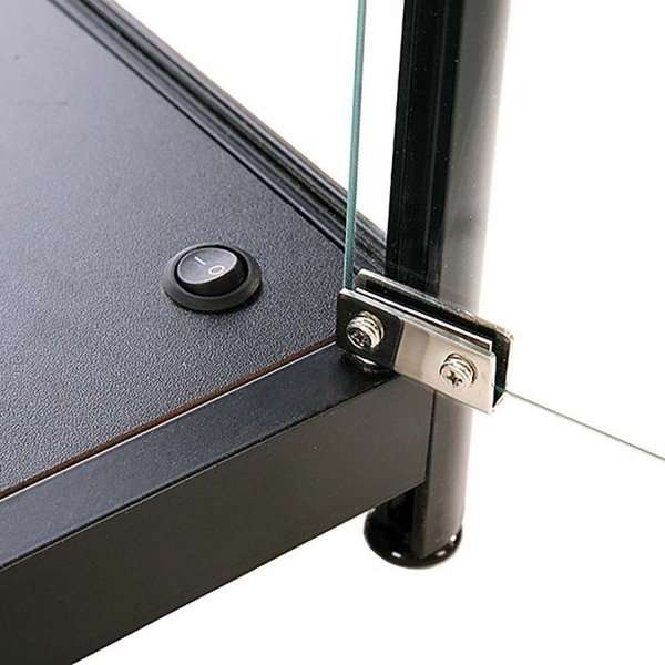 Vitrine - Showcase Counter Solo Glasvitrine mit LED-Licht und Schloss - Schwarz #2