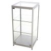 Vitrine - Showcase Counter Solo Glasvitrine mit LED-Licht und Schloss - Silber #8