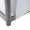Vitrine - Showcase Counter Solo Glasvitrine mit LED-Licht und Schloss - Silber #2