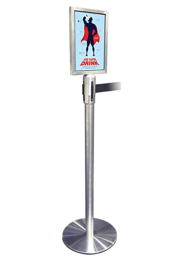 Schilderhalter für Crowd Barrier Belt System, schwarzierung, A4 #2