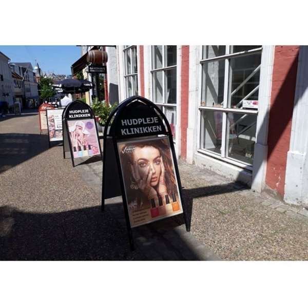 Gotik Classic Kundenstopper mit Logo schild - 50x70 cm - schwarz #13