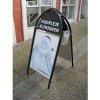 Gotik Classic Kundenstopper mit Logo schild - 50x70 cm - schwarz #14